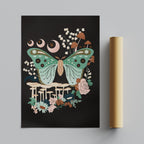 Lunar Moth Grove - Rosalinde Clara - Rolled Poster Wall Art Print | House Prints