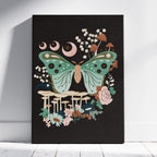 Lunar Moth Grove - Rosalinde Clara - Framed Canvas Wall Art Print | House Prints