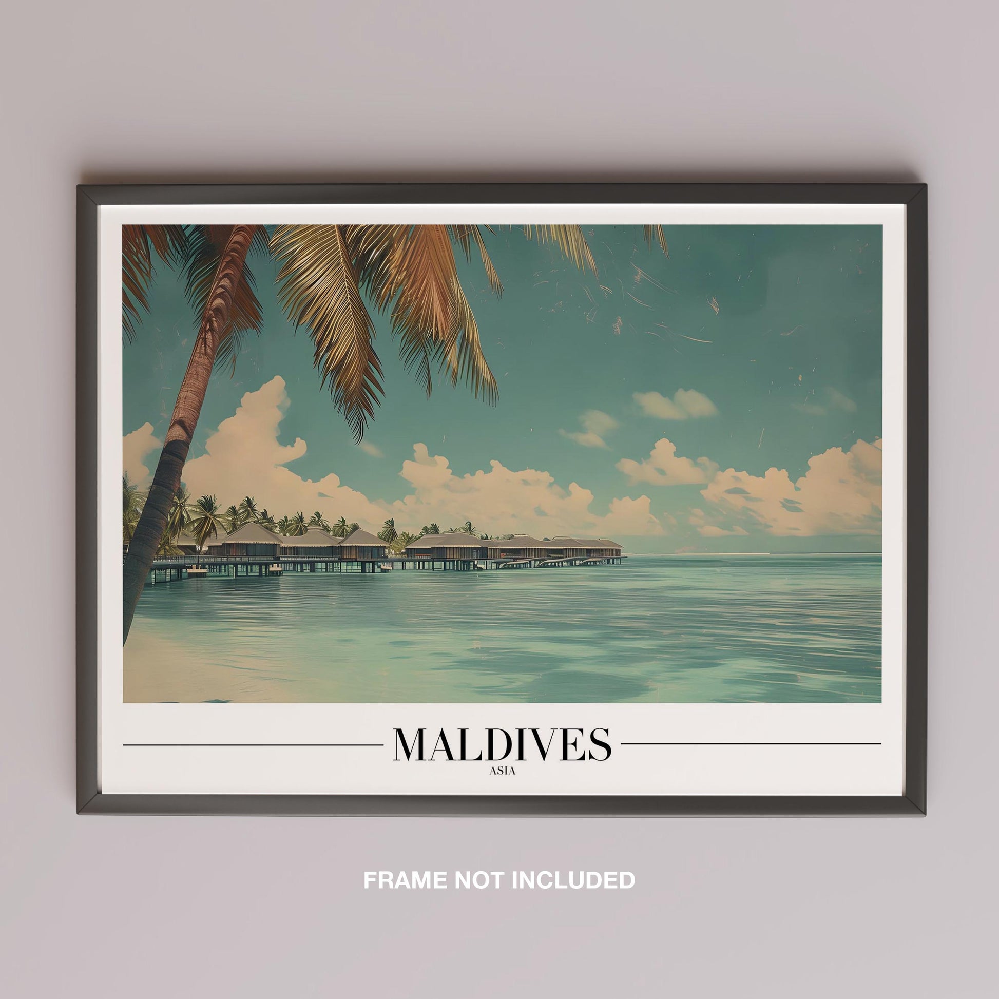 Paradise Maldives Beach World Travel - Rolled Poster Art Print - House Prints
