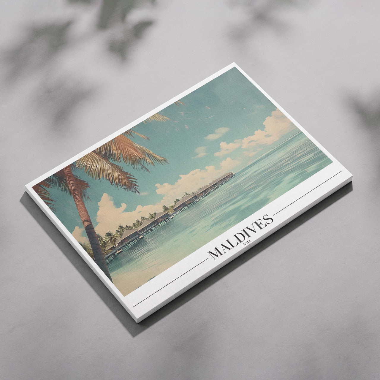 Paradise Maldives Beach World Travel - Framed Canvas Wall Art Print | House Prints
