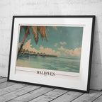 Paradise Maldives Beach World Travel - Rolled Poster Art Print | House Prints