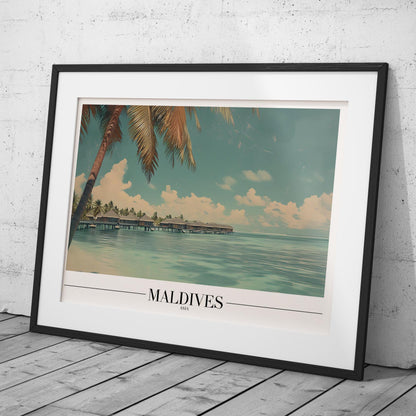 Paradise Maldives Beach World Travel - Rolled Poster Art Print - House Prints