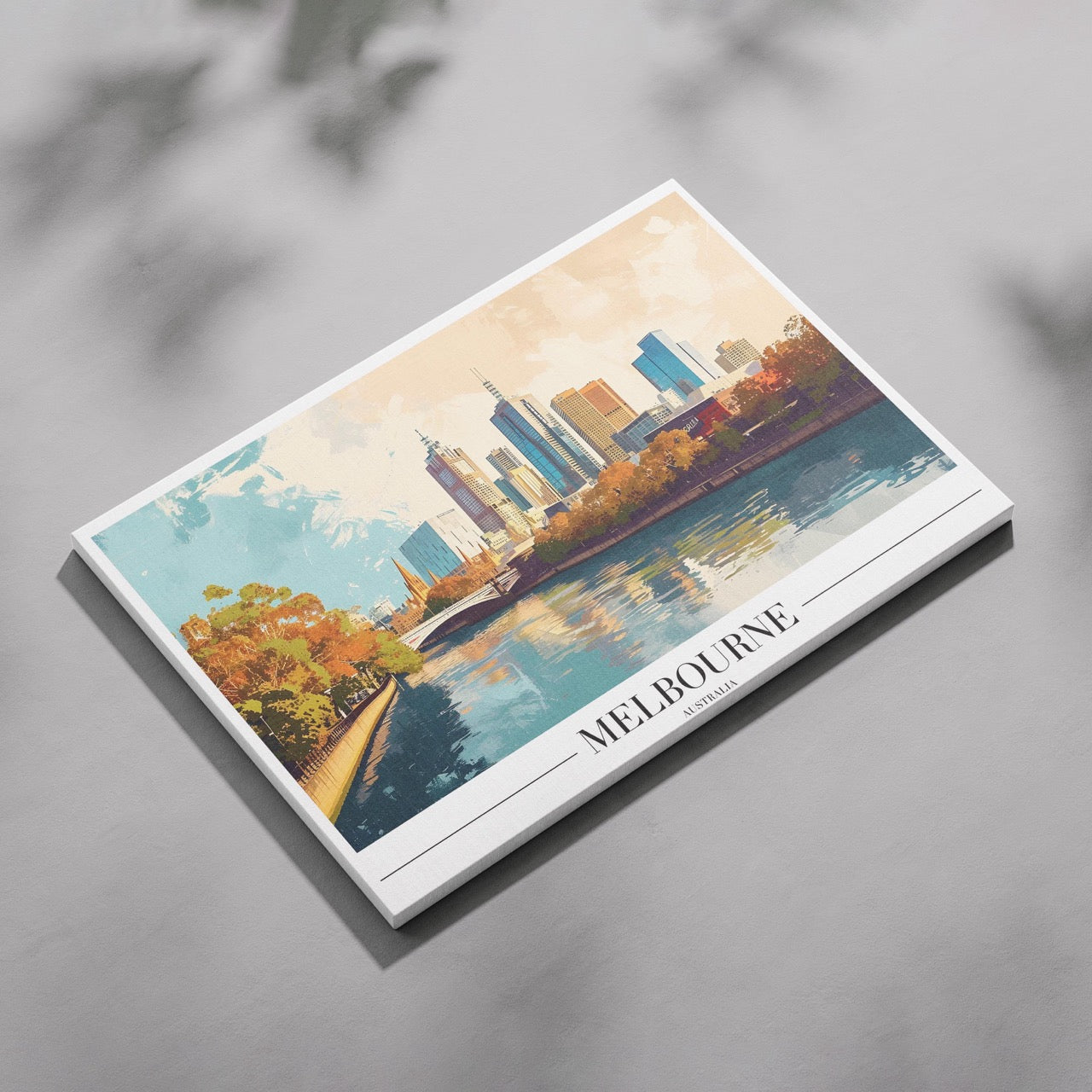 Melbourne Australia City World Travel - Framed Canvas Wall Art Print - House Prints