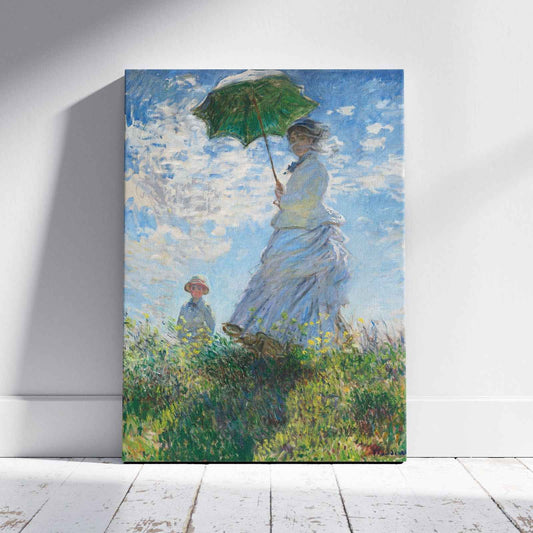 Madame Monet and Her Son - Claude Monét - Framed Canvas Wall Art Print - House Prints