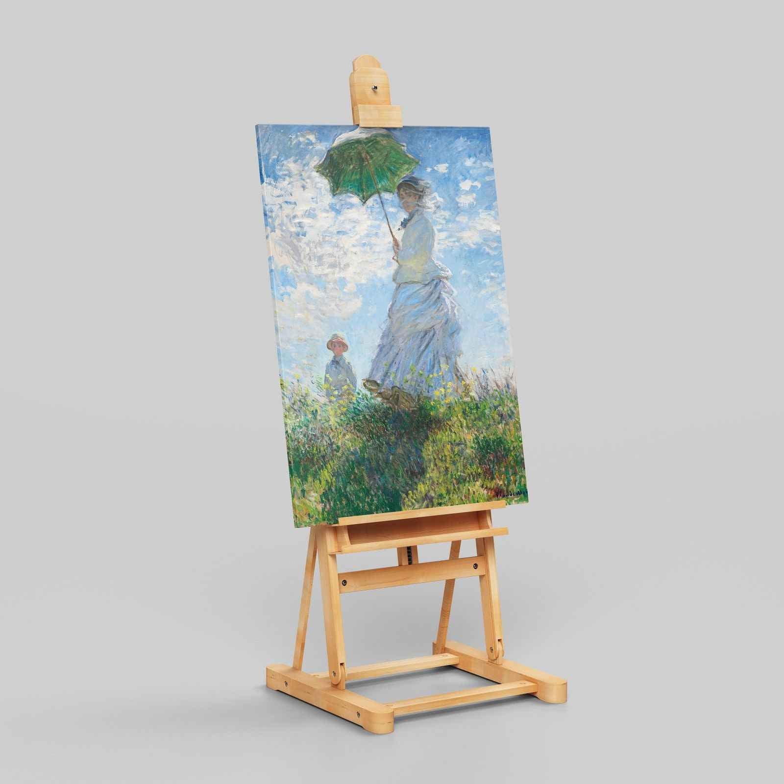 Madame Monet and Her Son - Claude Monét - Framed Canvas Wall Art Print - House Prints