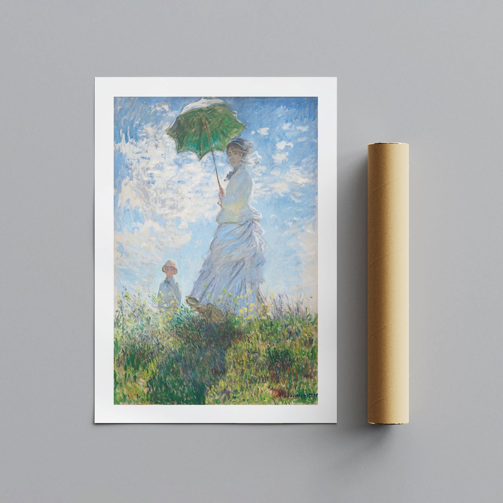 Madame Monet and Her Son - Claude Monét - Rolled Poster Wall Art Print | House Prints