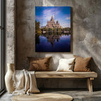 Magical Fantasy Castle Landscape - Framed Canvas Wall Art Print | House Prints