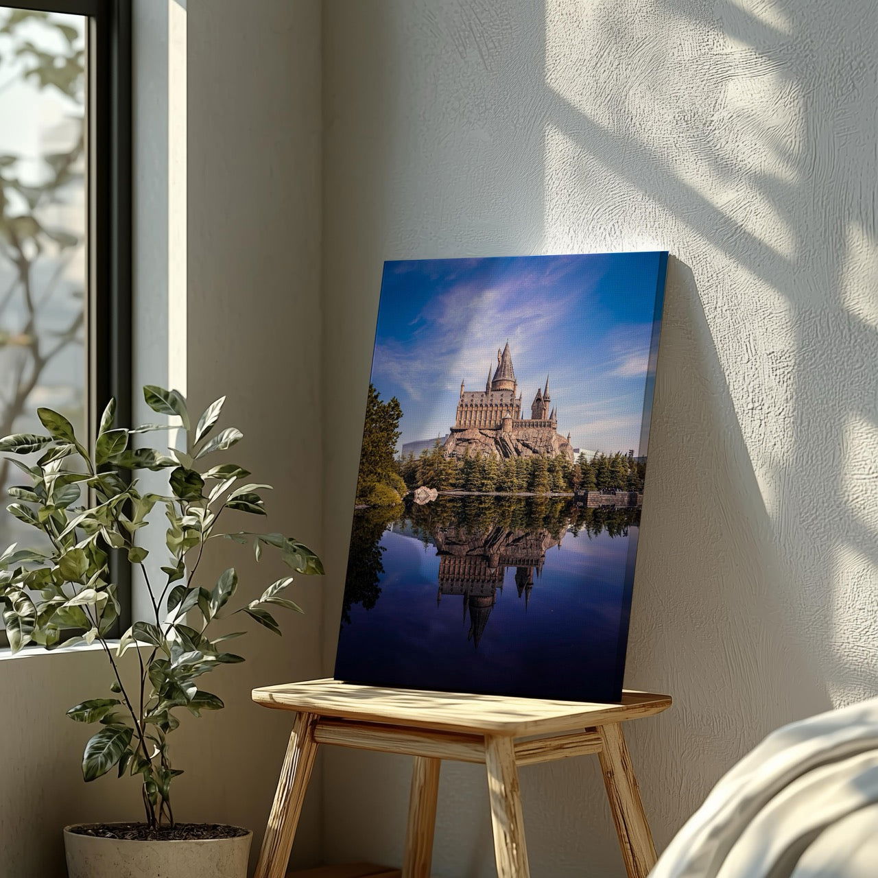 Magical Fantasy Castle Landscape - Framed Canvas Wall Art Print | House Prints