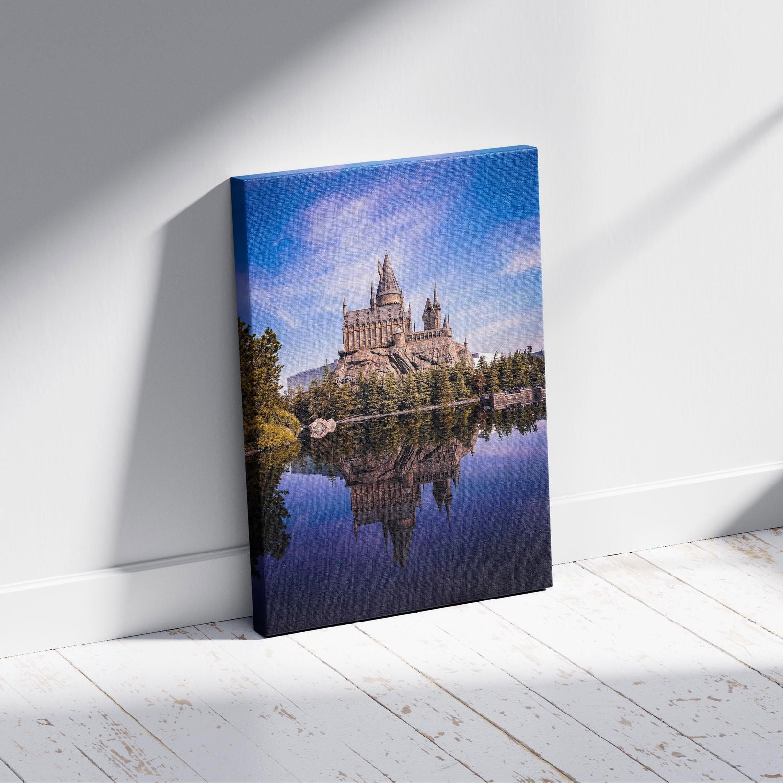 Magical Fantasy Castle Landscape - Framed Canvas Wall Art Print | House Prints