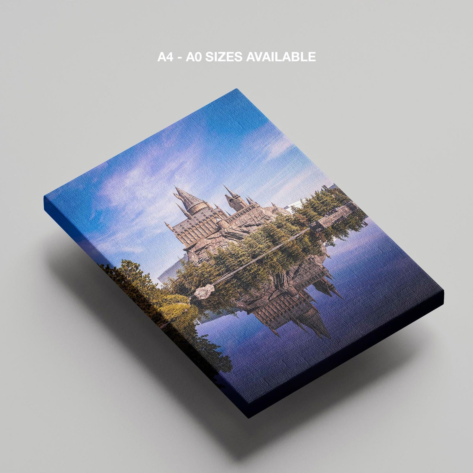 Magical Fantasy Castle Landscape - Framed Canvas Wall Art Print | House Prints