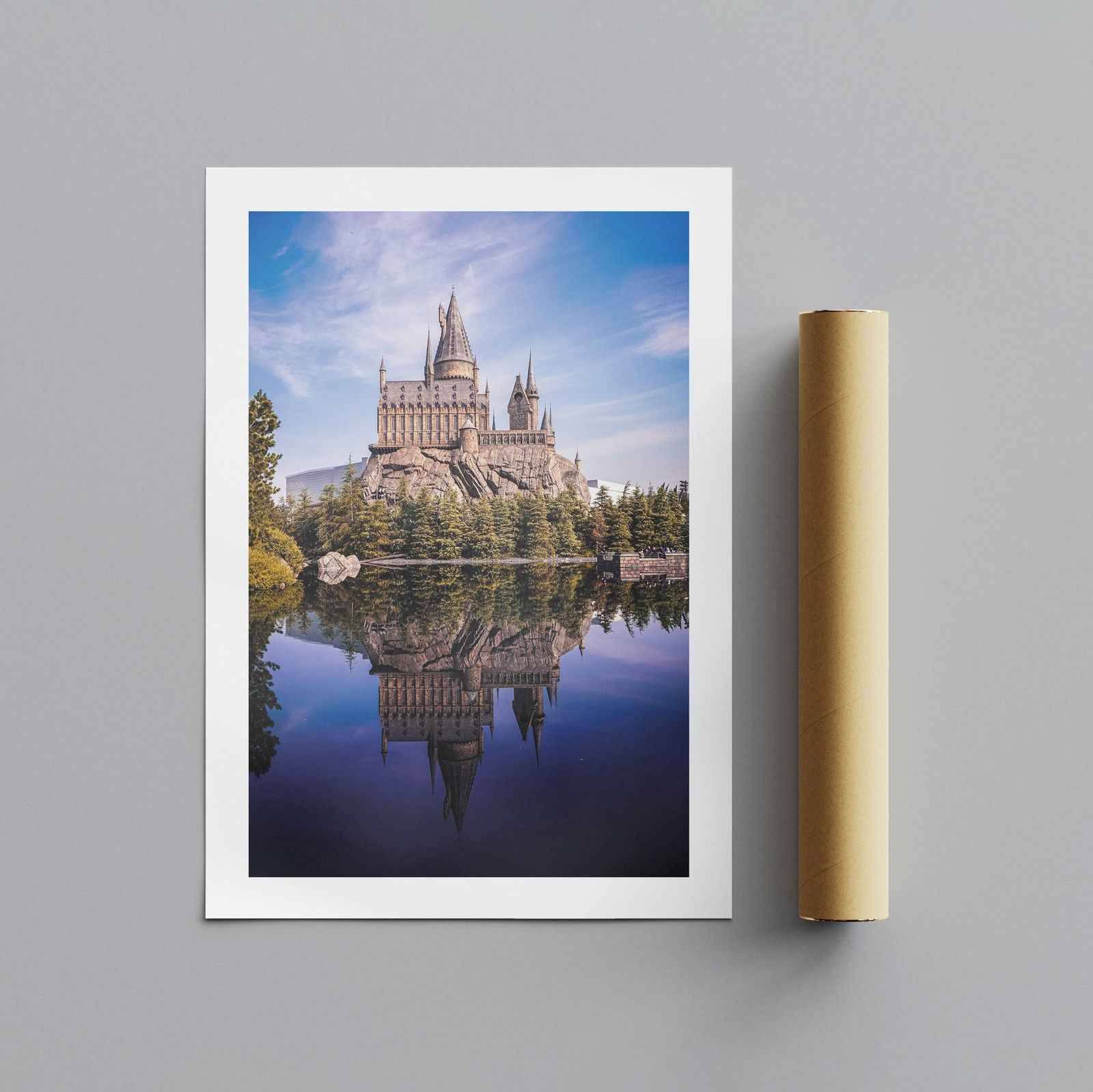 Magical Fantasy Castle Landscape - Rolled Poster Wall Art Print - House Prints
