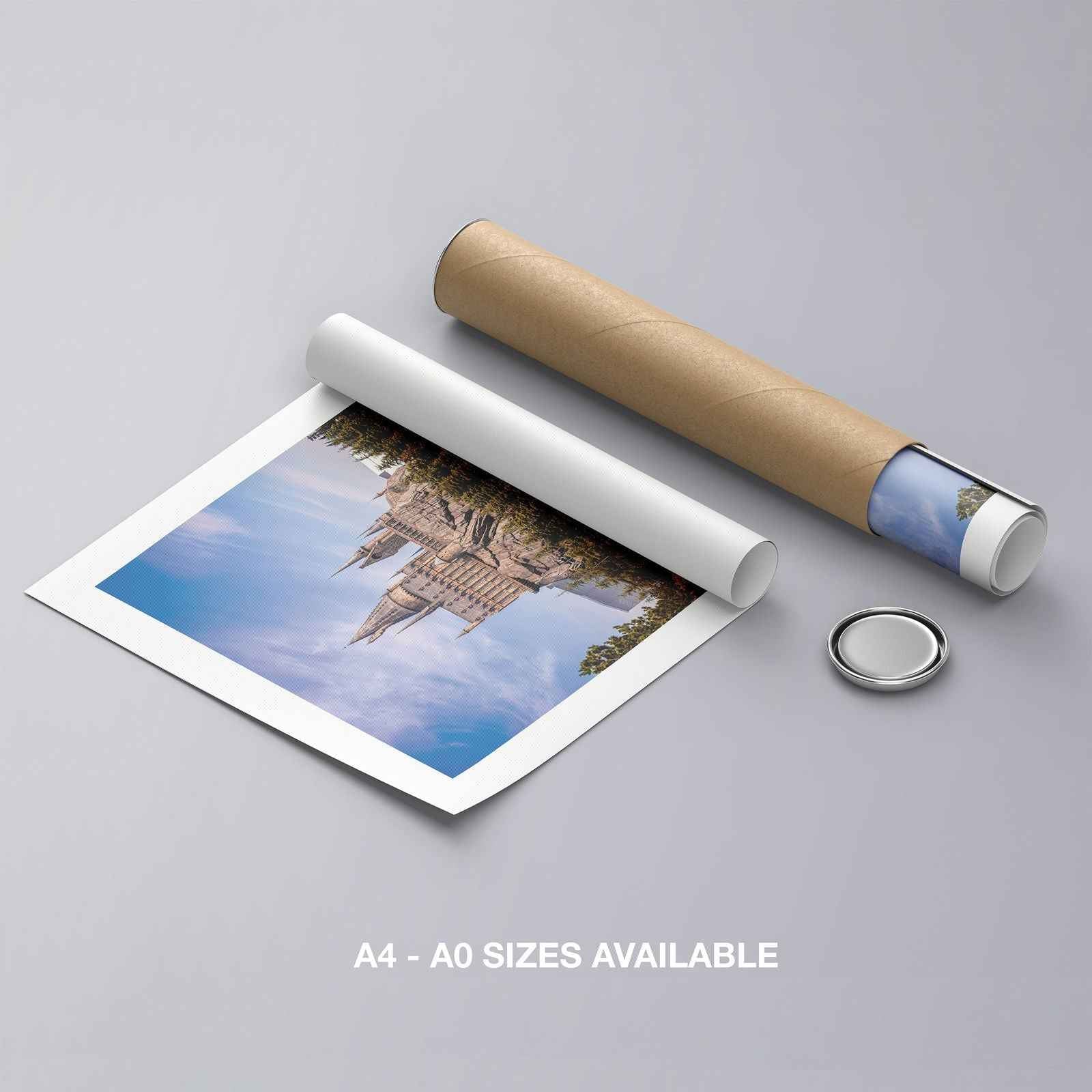 Magical Fantasy Castle Landscape - Rolled Poster Wall Art Print - House Prints
