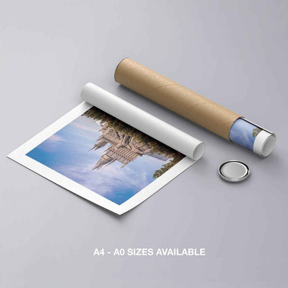 Magical Fantasy Castle Landscape - Rolled Poster Wall Art Print - House Prints