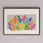 Colourful Abstract Botanical Leaves - Rolled Poster Wall Art Print | House Prints