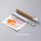 Abstract Sunset Minimalist Botanical Bliss - Rolled Poster Wall Art Print | House Prints
