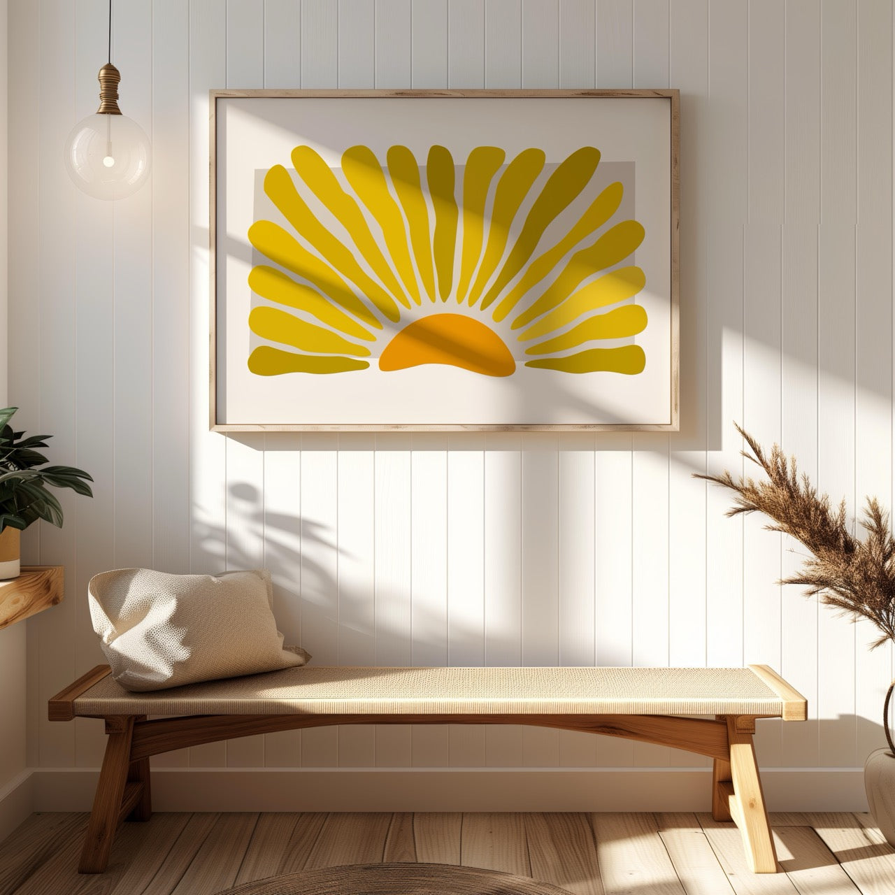 Minimalist Radiant Abstract Sunburst - Rolled Poster Wall Art Print | House Prints
