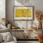 Minimalist Radiant Yellow Abstract Sunburst - Rolled Poster Wall Art Print | House Prints