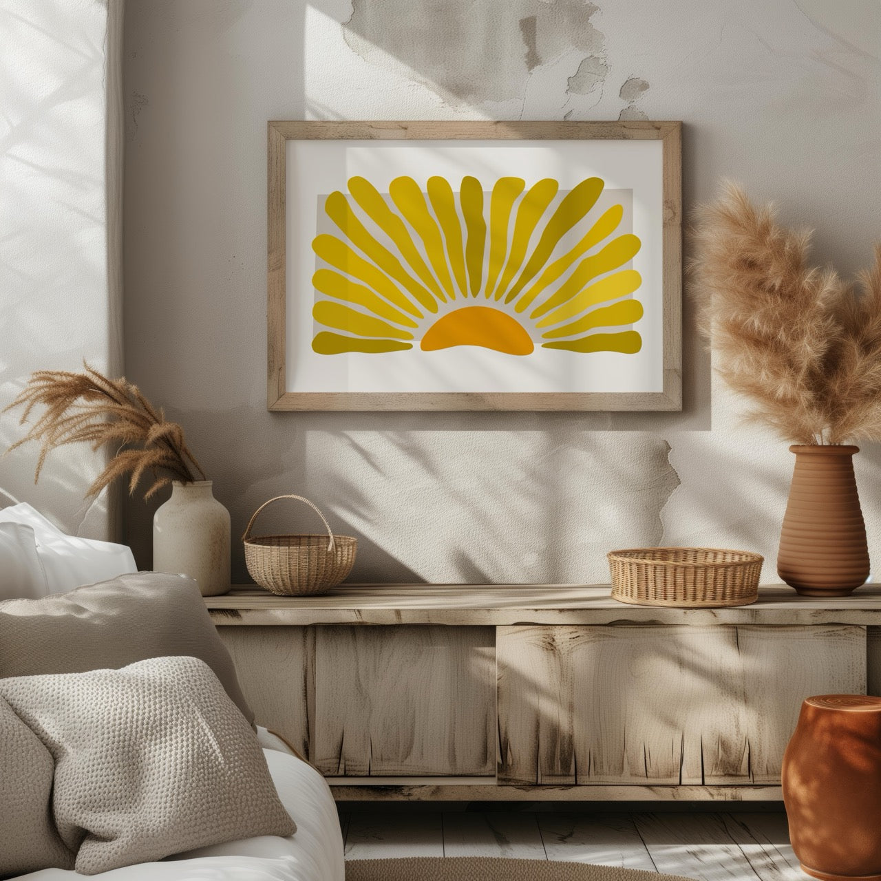 Minimalist Radiant Abstract Sunburst - Rolled Poster Wall Art Print | House Prints