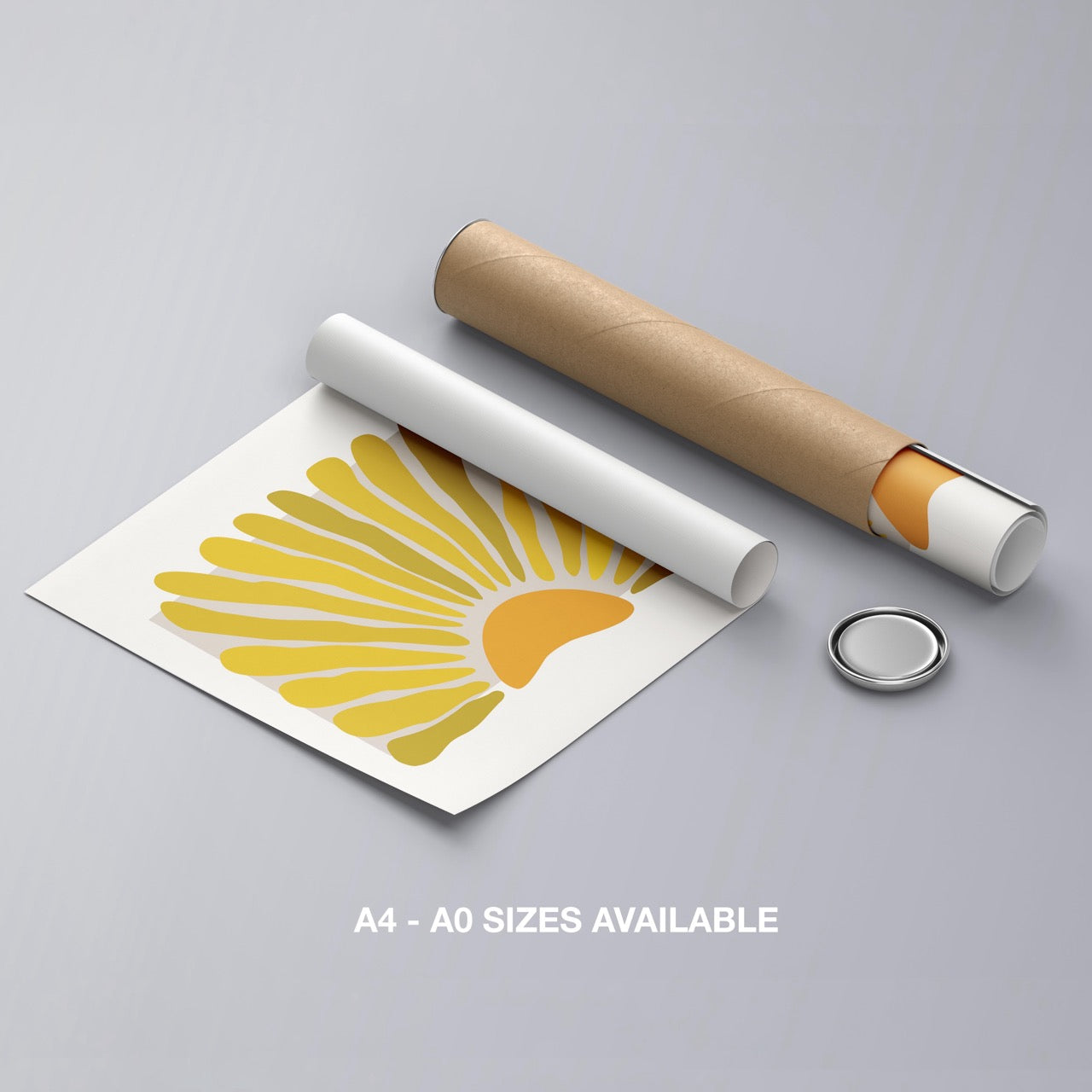 Minimalist Radiant Abstract Sunburst - Rolled Poster Wall Art Print | House Prints
