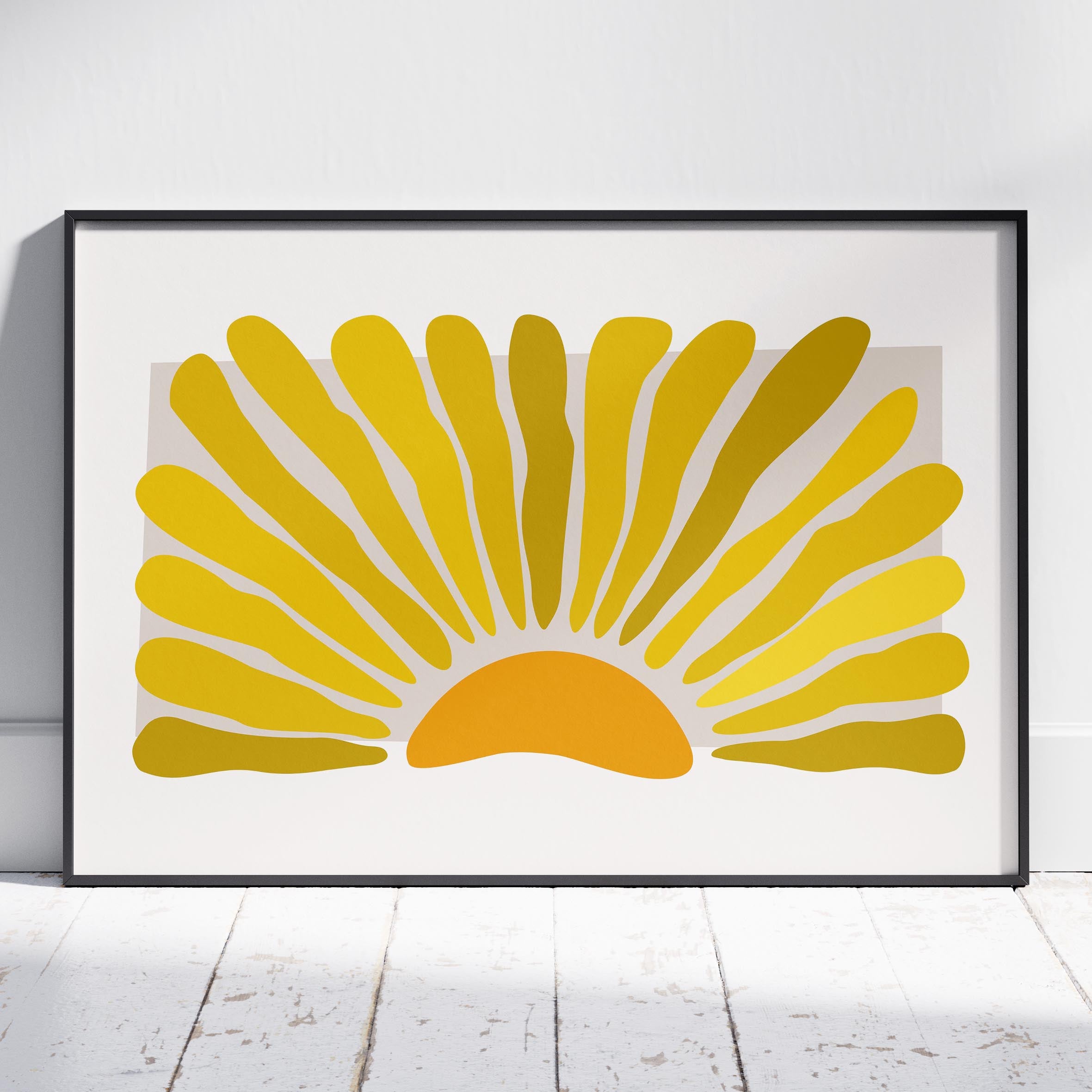 Minimalist Radiant Abstract Sunburst - Rolled Poster Wall Art Print | House Prints