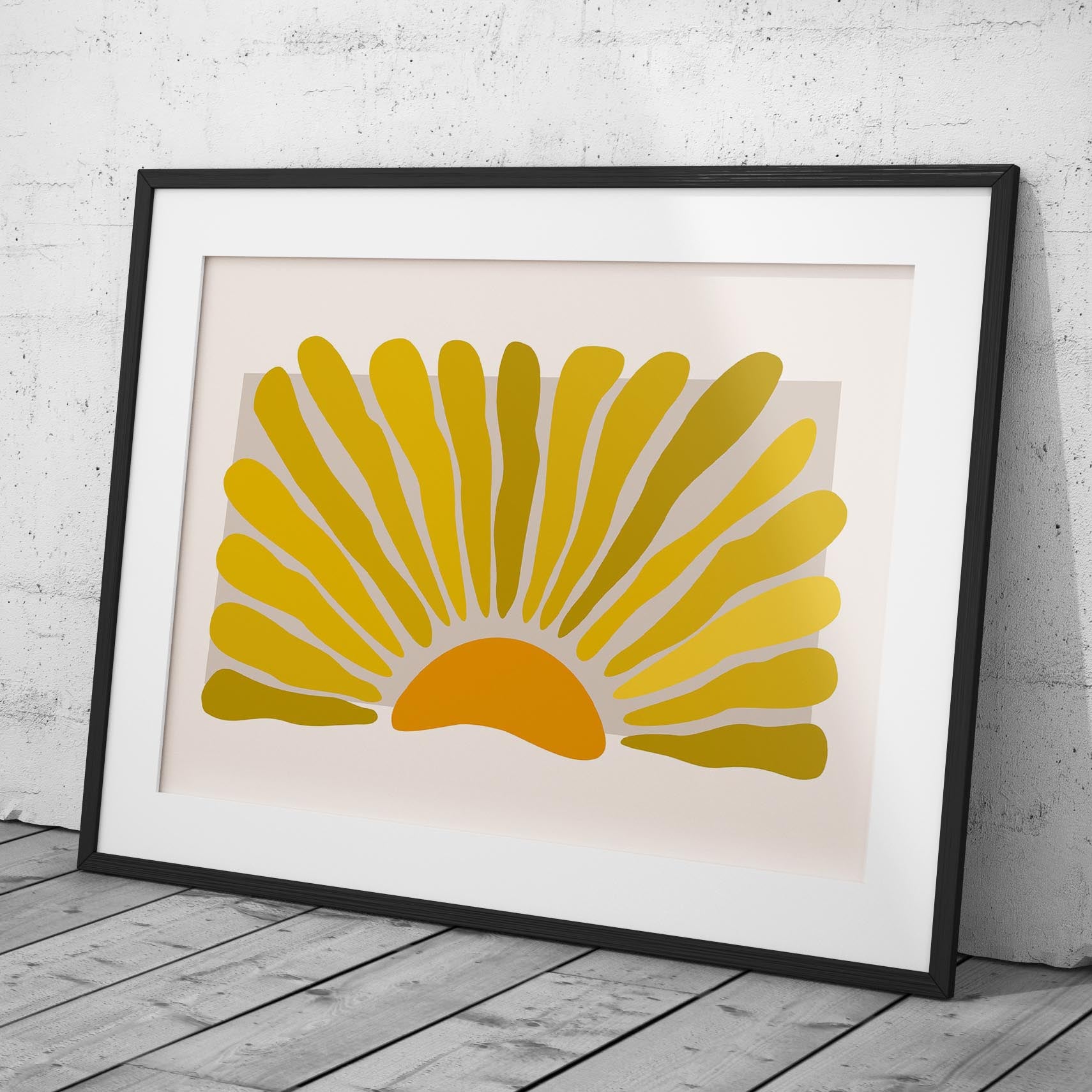 Minimalist Radiant Abstract Sunburst - Rolled Poster Wall Art Print | House Prints