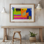 Colourful Abstract Botanical Shapes - Rolled Poster Wall Art Print | House Prints