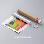 Colourful Abstract Botanical Shapes - Rolled Poster Wall Art Print | House Prints