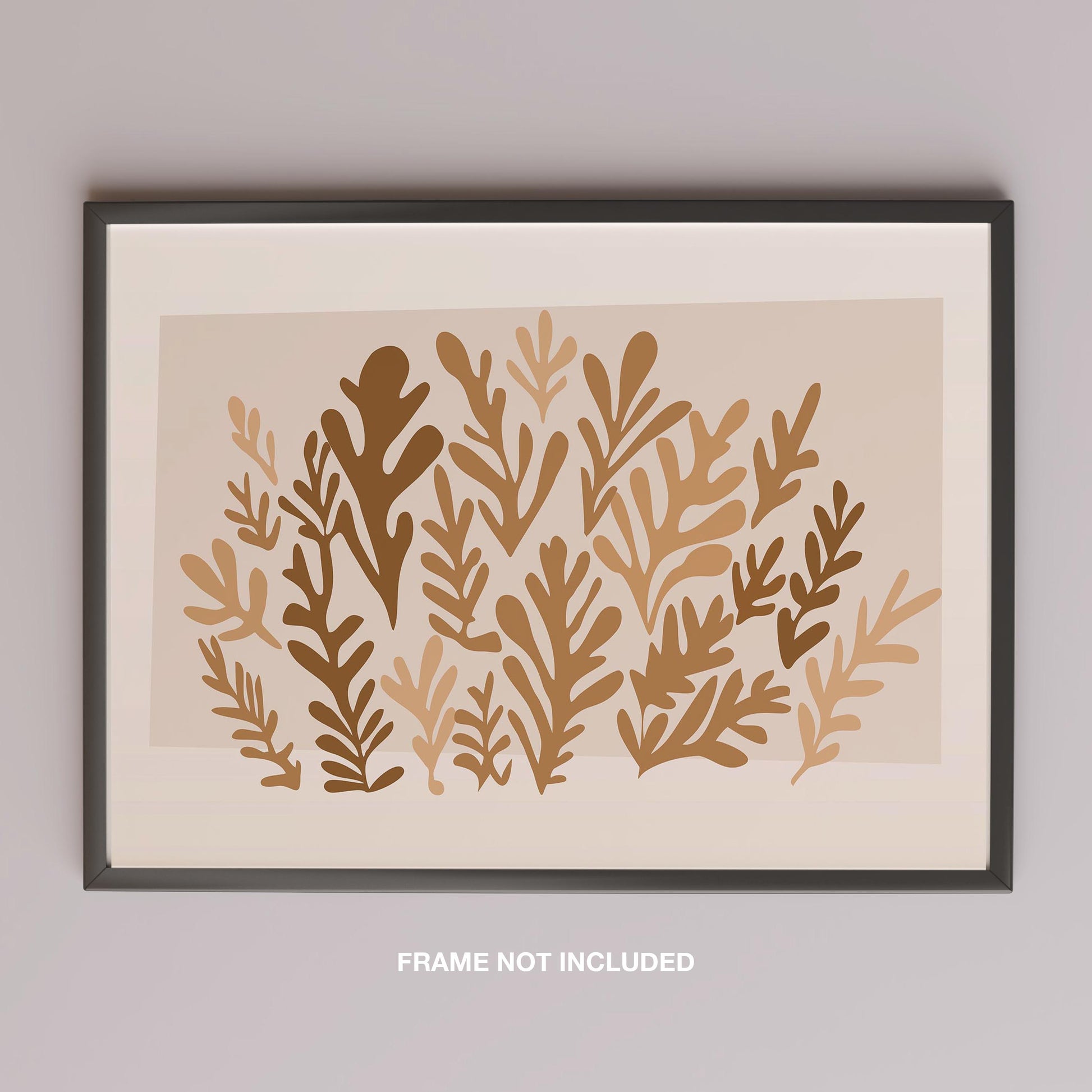 Minimalist Earthy Abstract Botanical Harmony - Rolled Poster Wall Art Print - House Prints