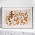 Minimalist Earthy Abstract Botanical Harmony - Rolled Poster Wall Art Print | House Prints