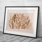 Minimalist Earthy Abstract Botanical Harmony - Rolled Poster Wall Art Print | House Prints