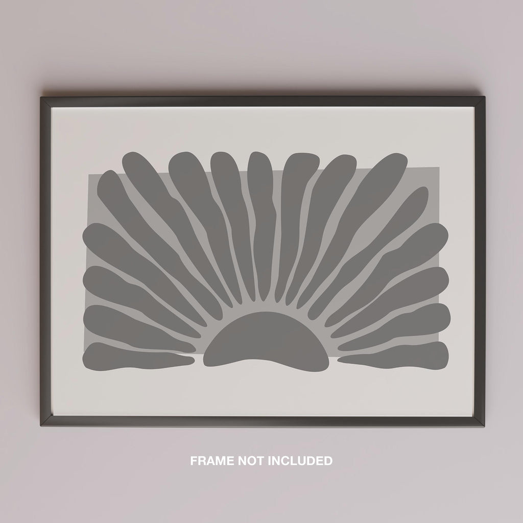 Monochrome Abstract Sunburst - Rolled Poster Wall Art Print | House Prints