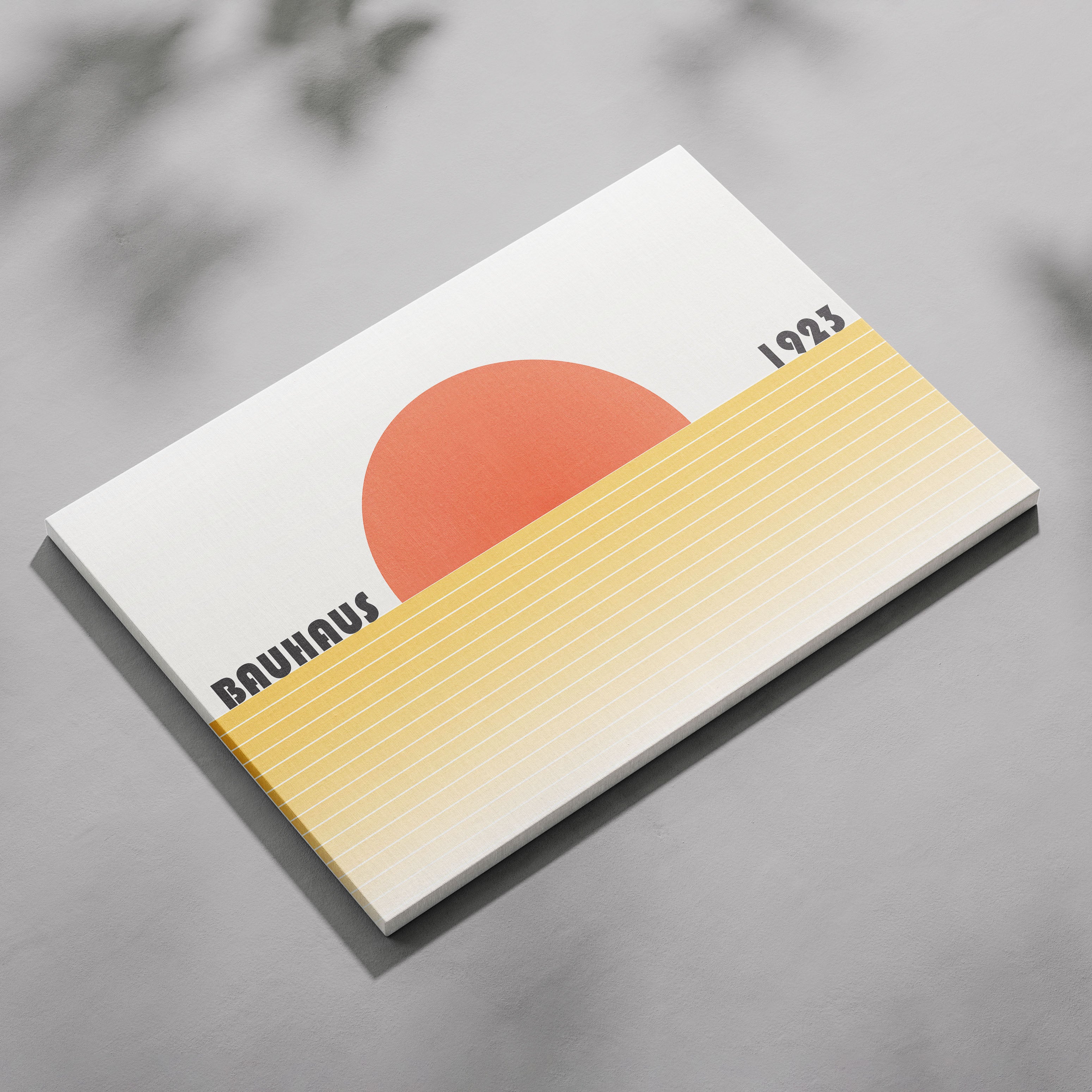 Minimalist Bauhaus 1923 Abstract Sunset - Framed Canvas Wall Art Print | House Prints