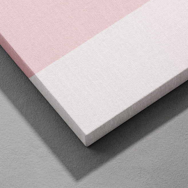 Minimalist Bauhaus 1924 Abstract Pink Circles - Framed Canvas Wall Art Print