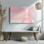 Minimalist Bauhaus 1924 Abstract Pink Circles - Framed Canvas Wall Art Print | House Prints