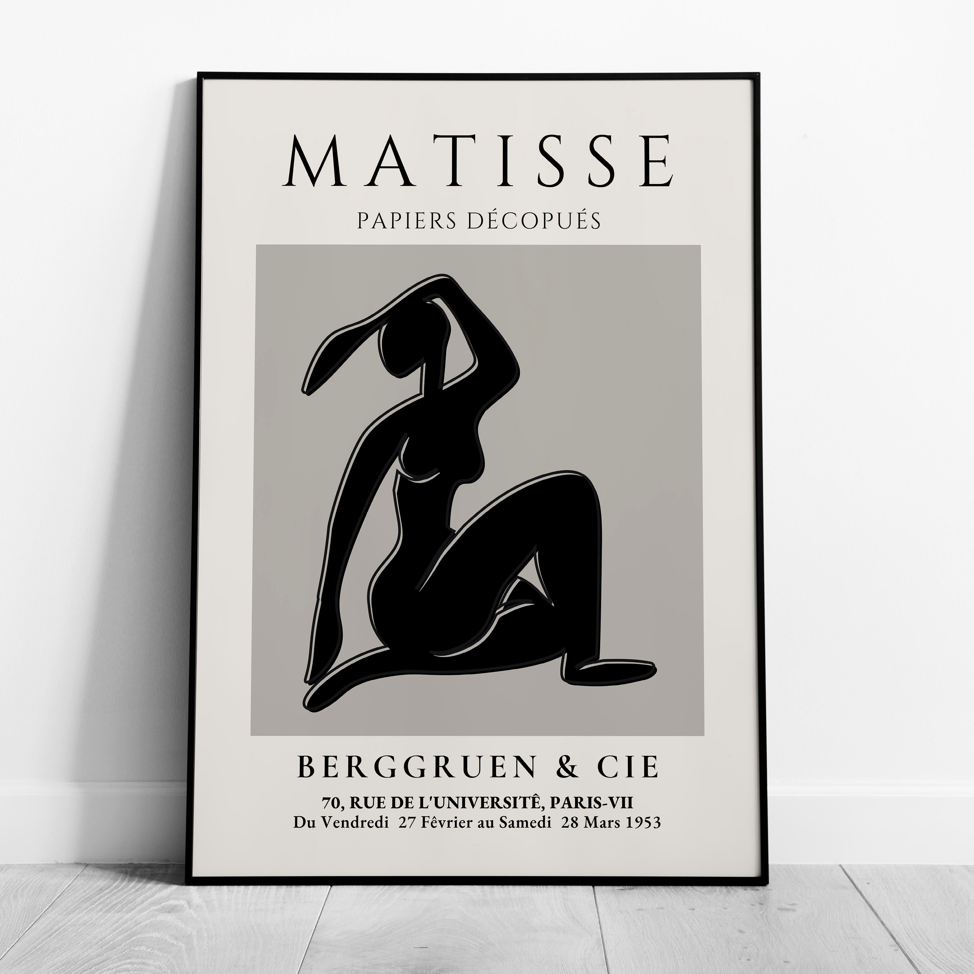 Modern Bold Figure Papiers Découpés - Henri Matisse - Rolled Poster Wall Art Print