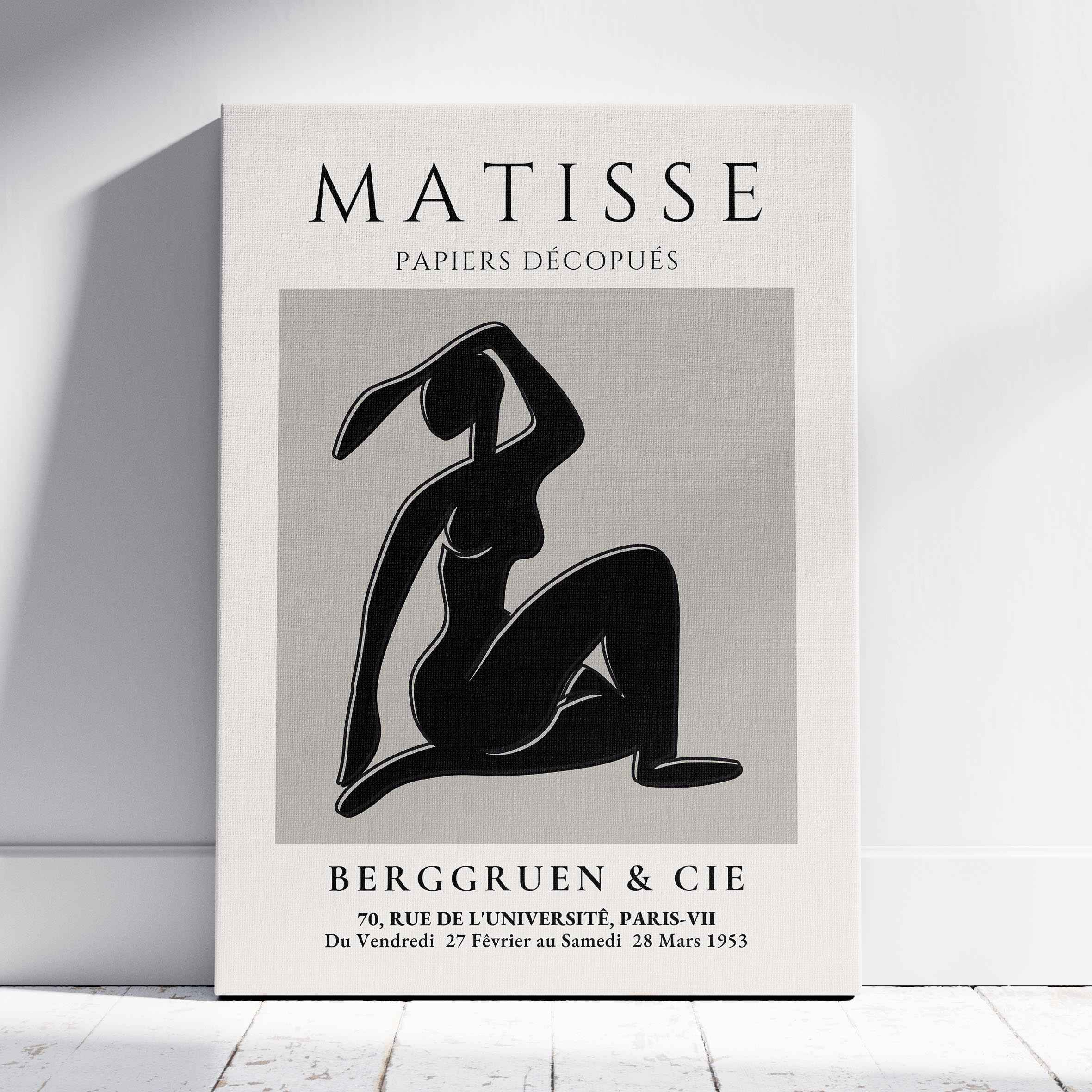 Modern Bold Figure Papers D'Occasion - Henri Matisse - Framed Canvas Wall Art Print