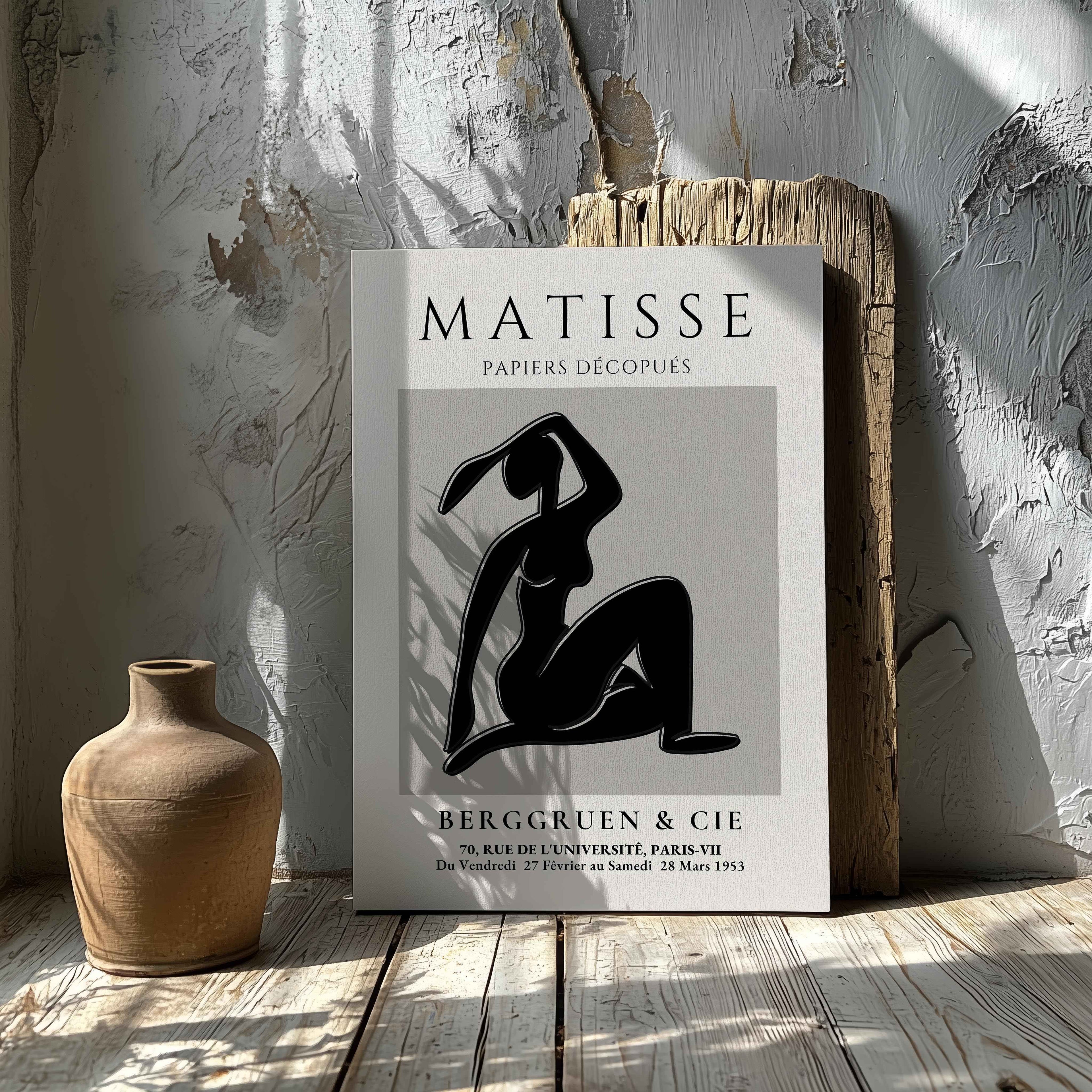 Modern Bold Figure Papers D'Occasion - Henri Matisse - Framed Canvas Wall Art Print