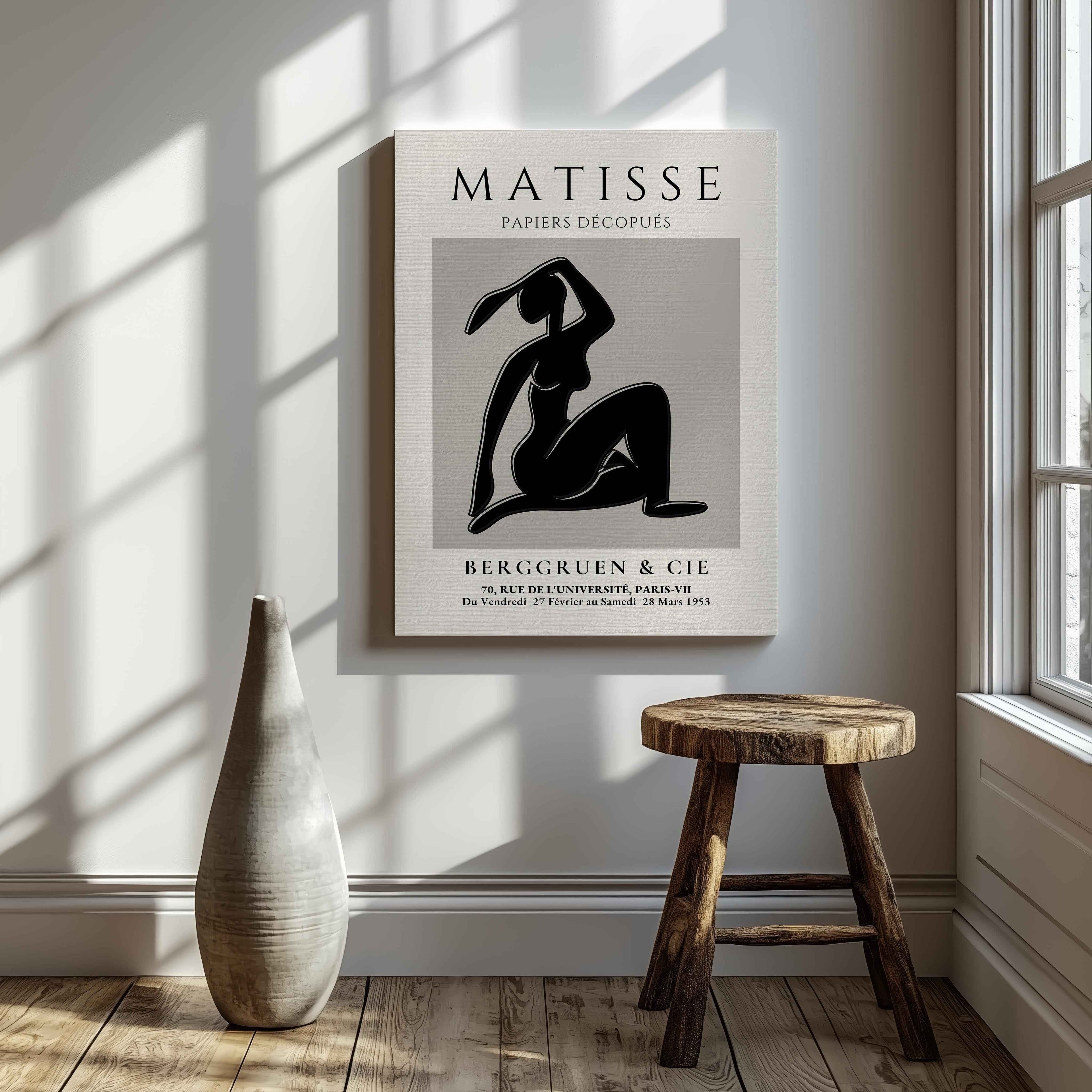 Modern Bold Figure Papers D'Occasion - Henri Matisse - Framed Canvas Wall Art Print