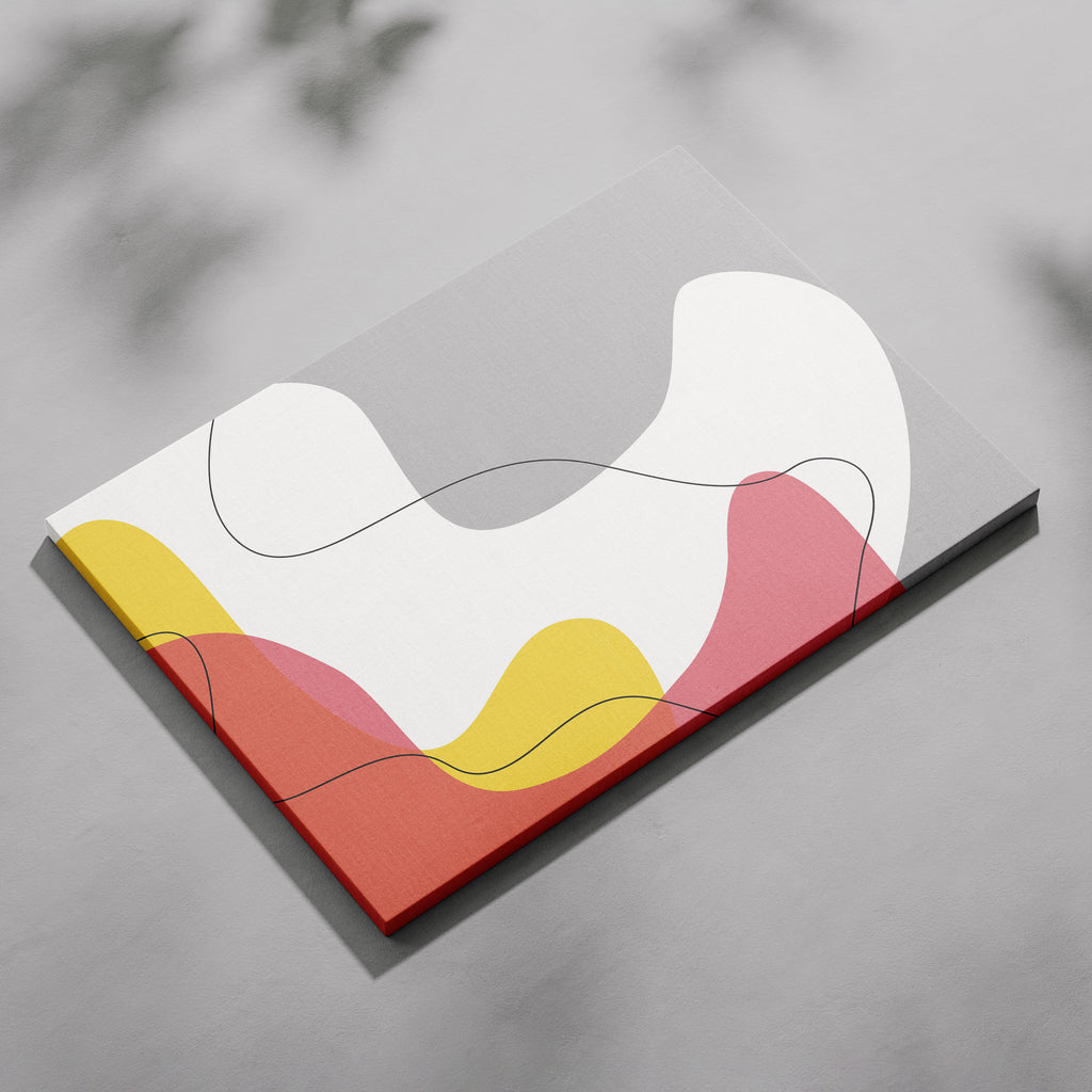 Modern Minimalist Colour Waves - Framed Canvas Wall Art Print | House Prints