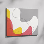 Modern Minimalist Colour Waves - Framed Canvas Wall Art Print | House Prints