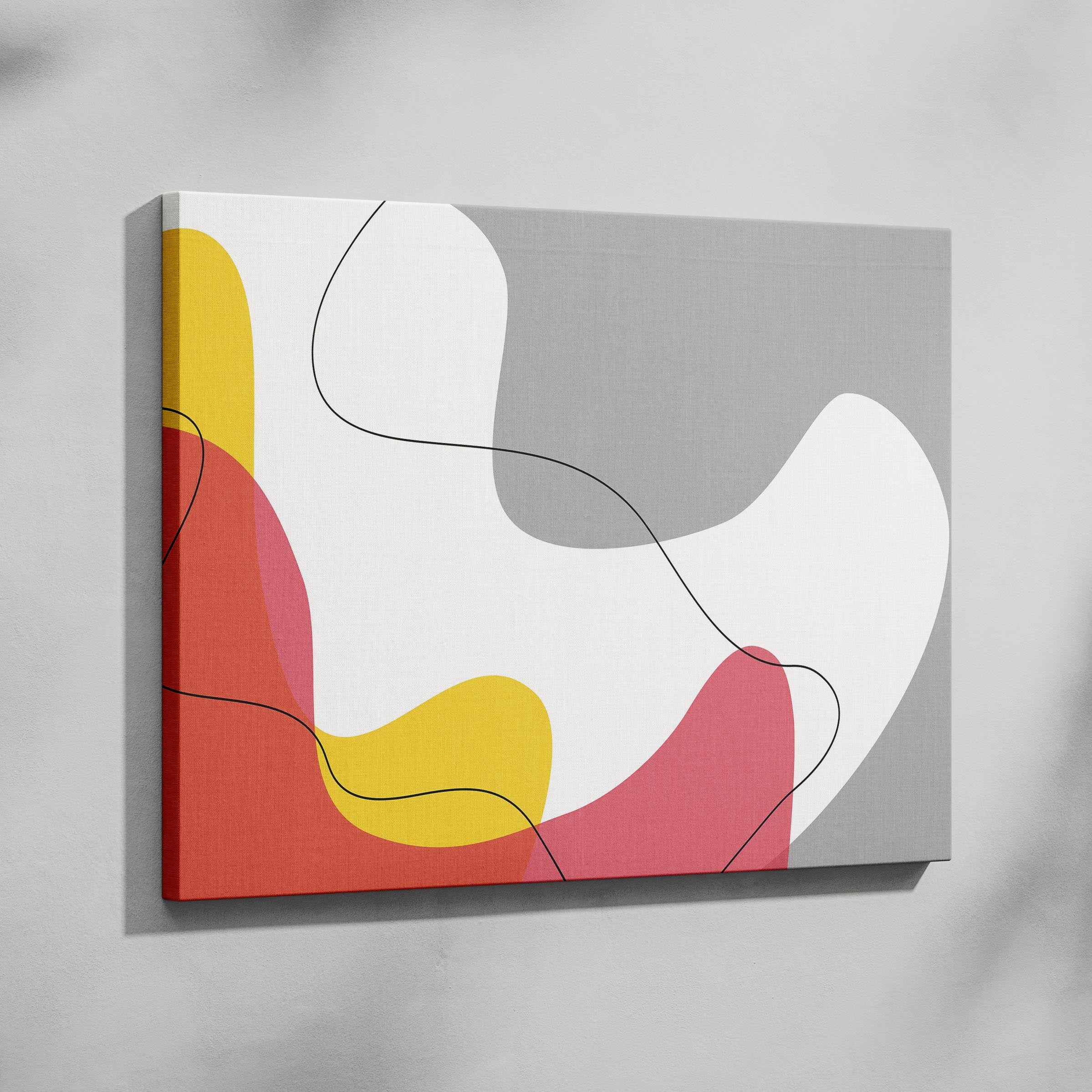 Modern Minimalist Colour Waves - Framed Canvas Wall Art Print | House Prints