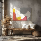 Modern Minimalist Colour Waves - Framed Canvas Wall Art Print | House Prints