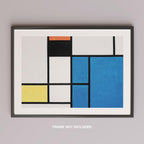 Composition with Large Blue Plane - Piet Mondrian - Rolled Poster Wall Art Print | House Prints