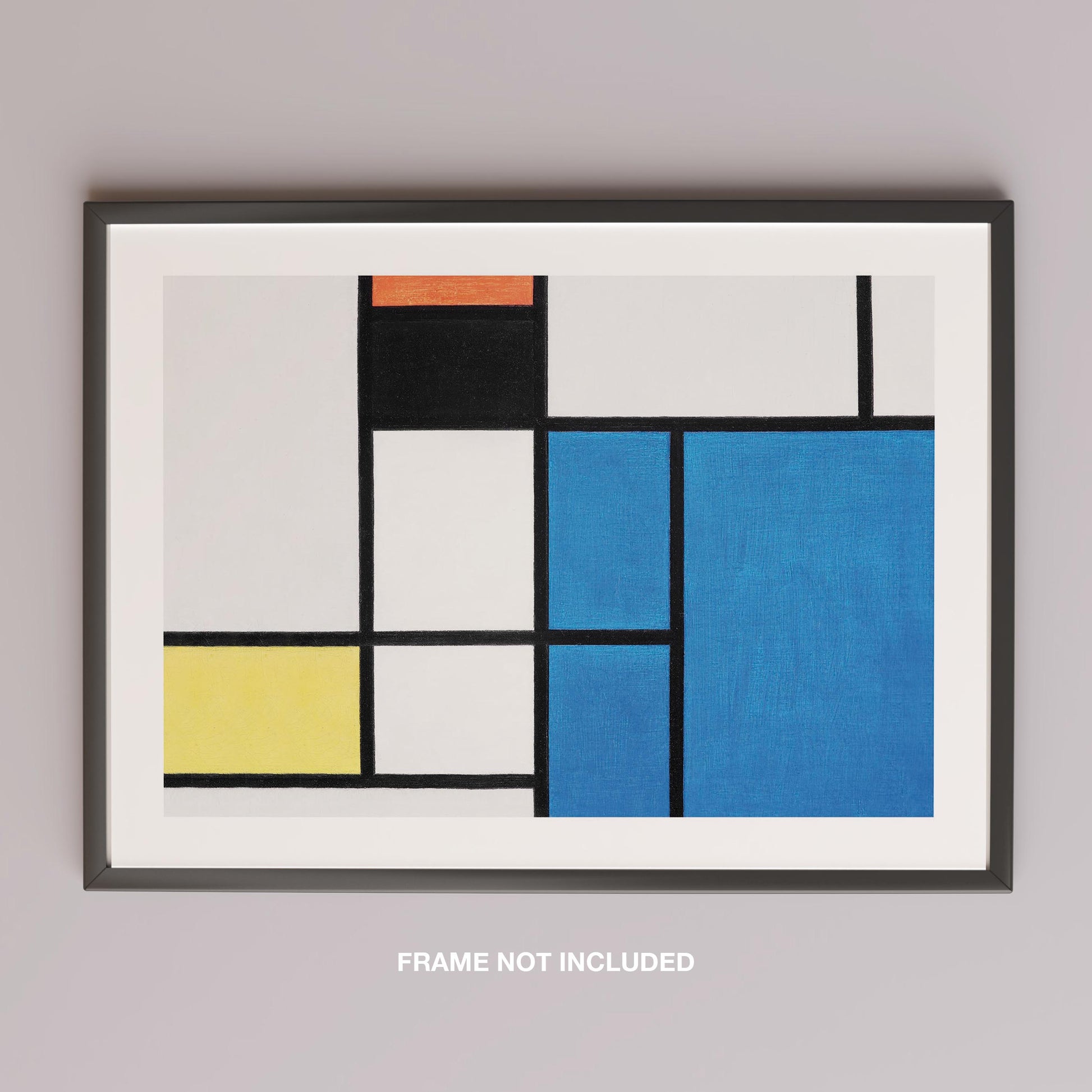 Composition with Large Blue Plane - Piet Mondrian - Rolled Poster Wall Art Print - House Prints