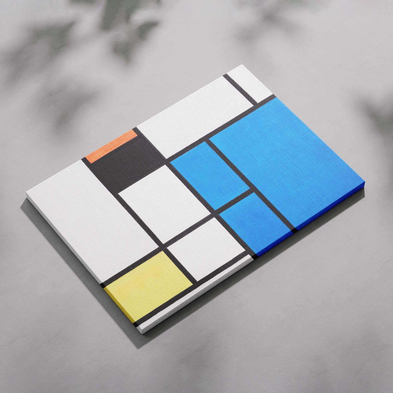 Composition with Large Blue Plane - Piet Mondrian - Framed Canvas Wall Art Print - House Prints