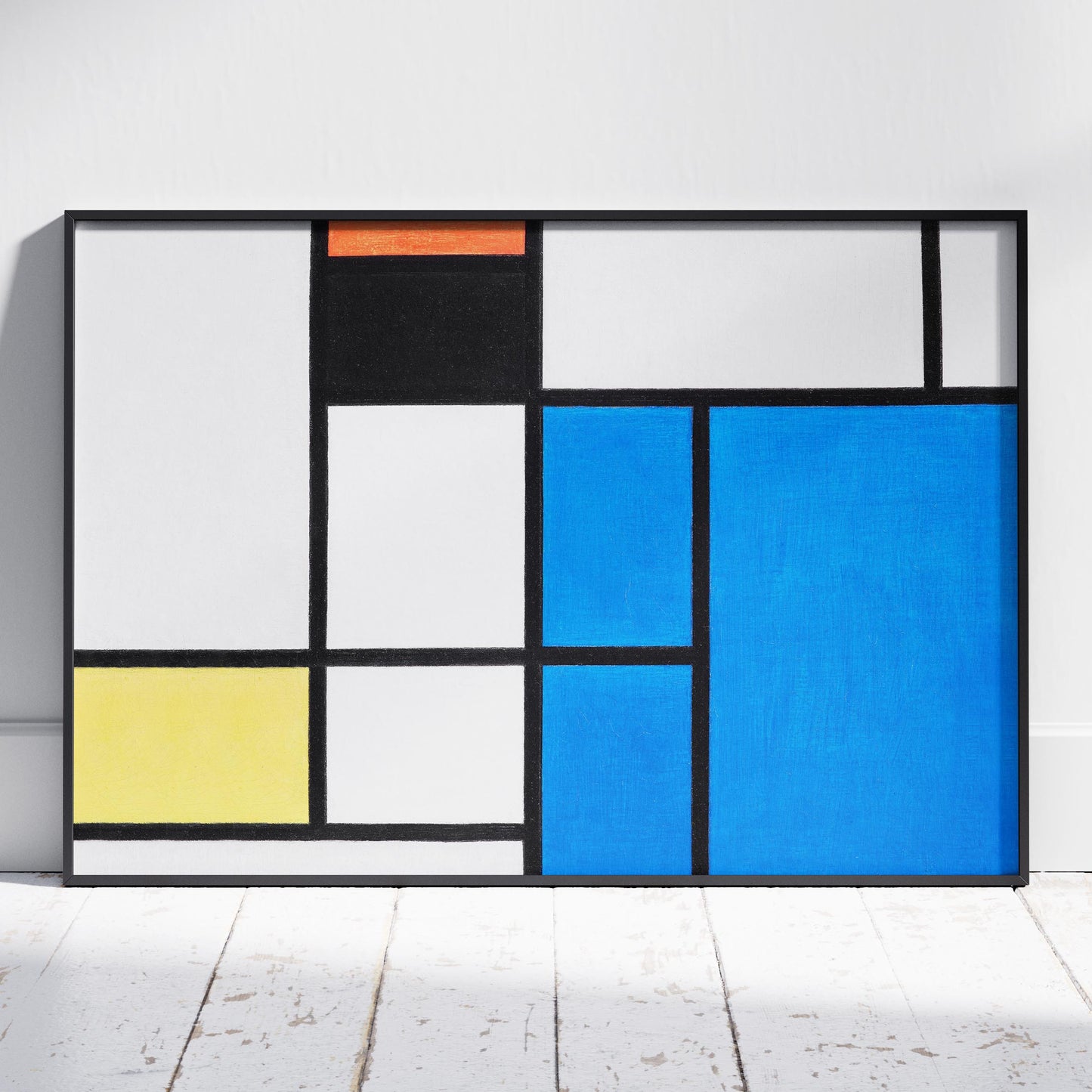 Composition with Large Blue Plane - Piet Mondrian - Rolled Poster Wall Art Print - House Prints