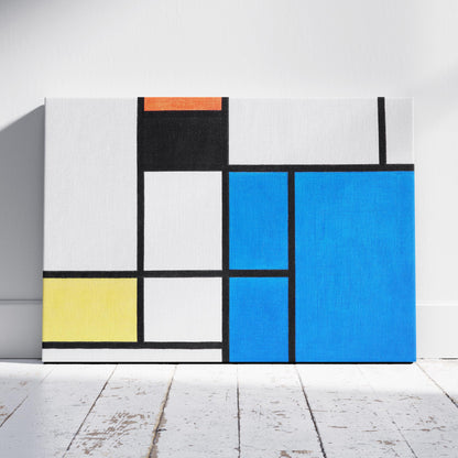 Composition with Large Blue Plane - Piet Mondrian - Framed Canvas Wall Art Print - House Prints
