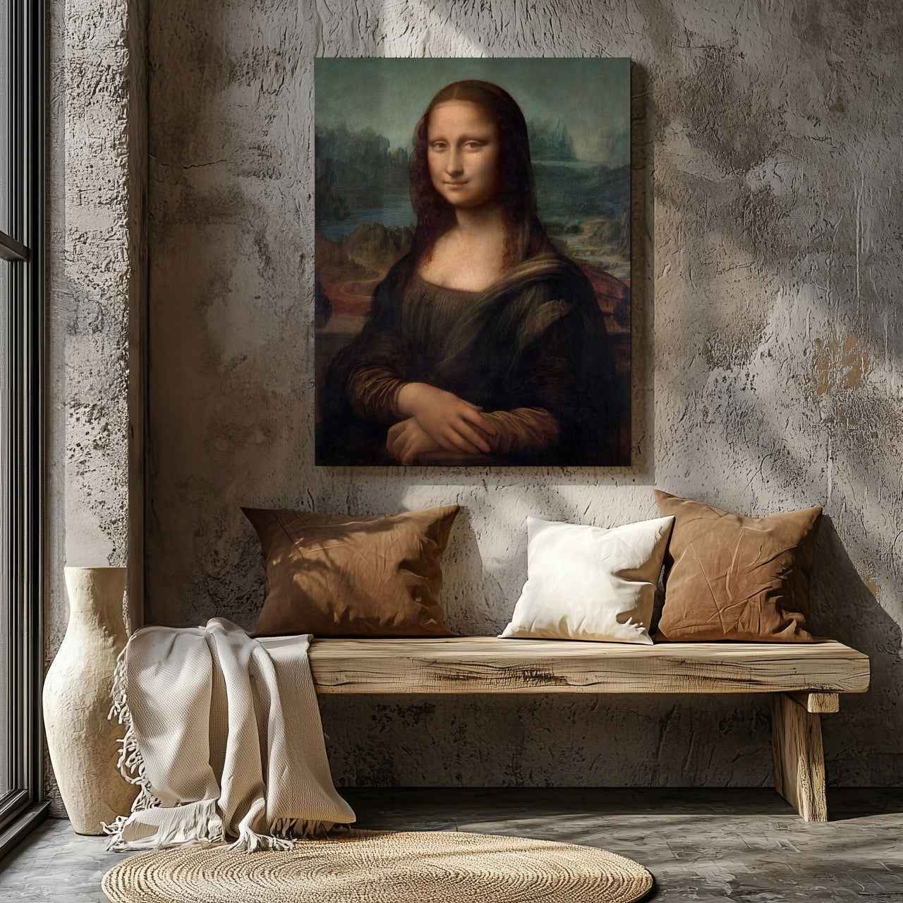 Mona Lisa - Leonardo da Vinci - Framed Canvas Wall Art Print - House Prints