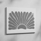 Monochrome Abstract Sunburst - Framed Canvas Wall Art Print | House Prints