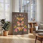 Moonlit Moth Meadow - Rosalinde Clara - Framed Canvas Wall Art Print | House Prints